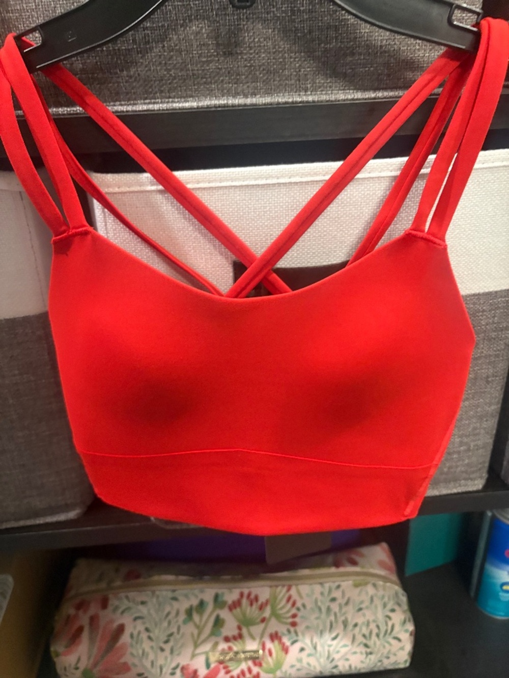 Red Molded Cup Sports Bra